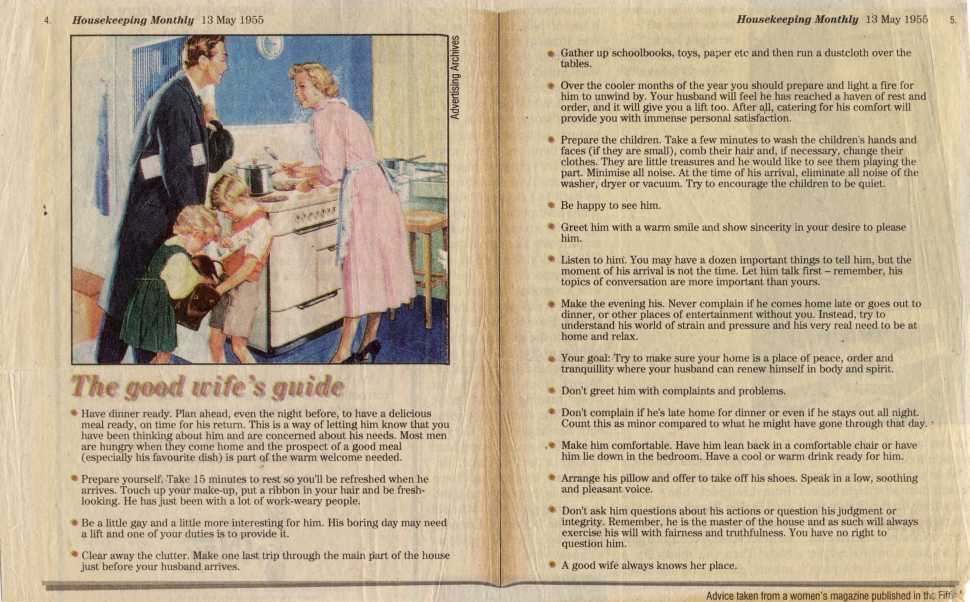 the good wife's guide housekeeping monthly 1955 pdf